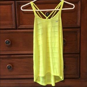 Nike neon yellow tank